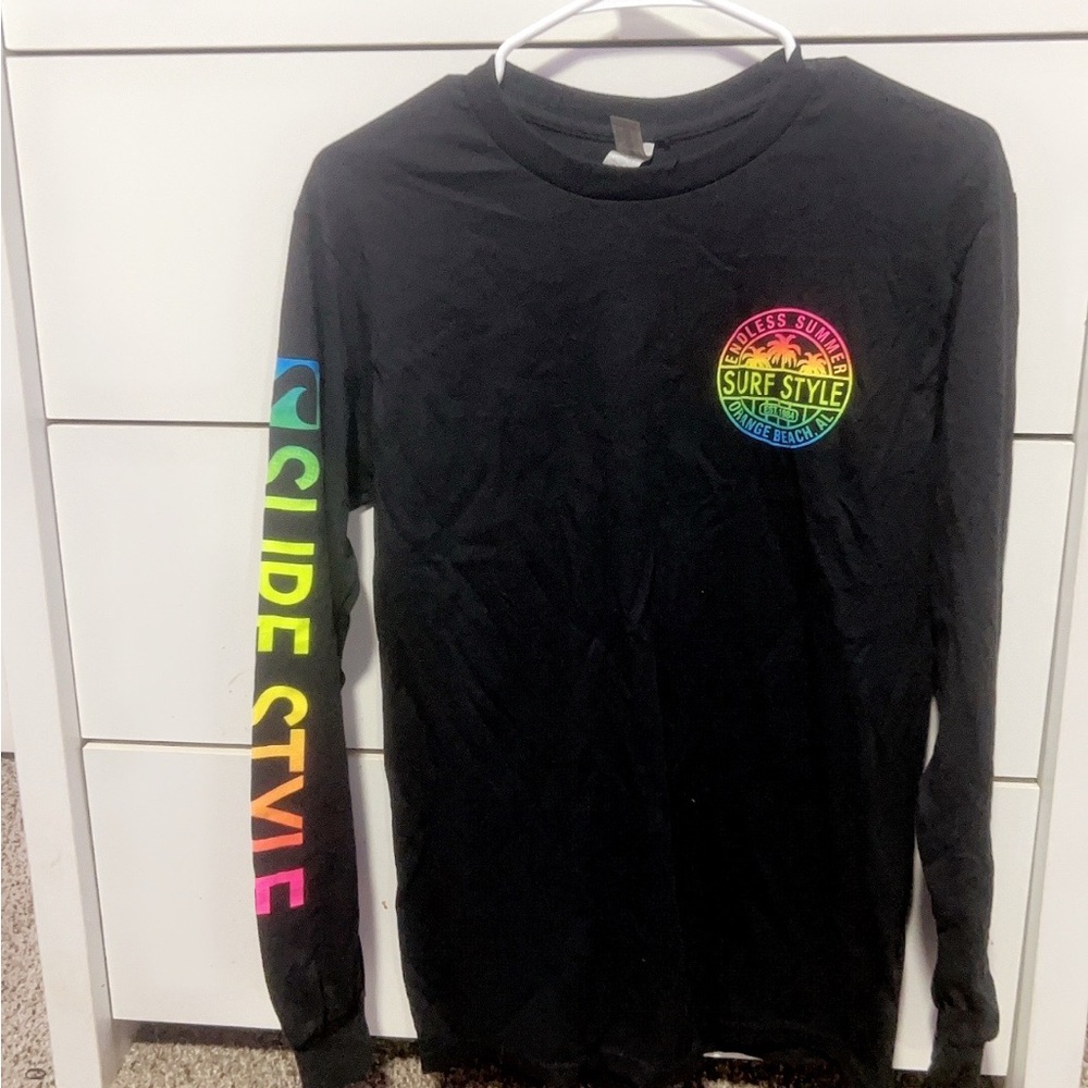 Black and Grey surf style shirts.